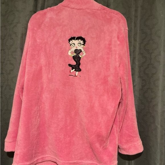 Pink Betty Boop Fleece Robe - Picture 3 of 9
